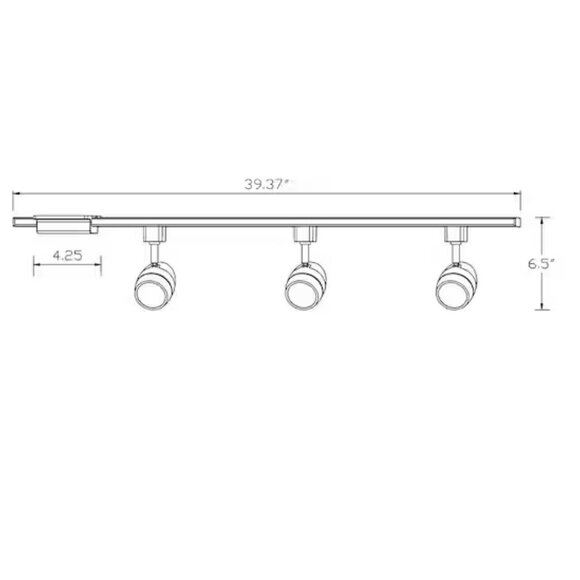 NEW Hampton Bay 4' 3 Light Integrated LED Linear Track Lighting Kit Round Head - Picture 6 of 10